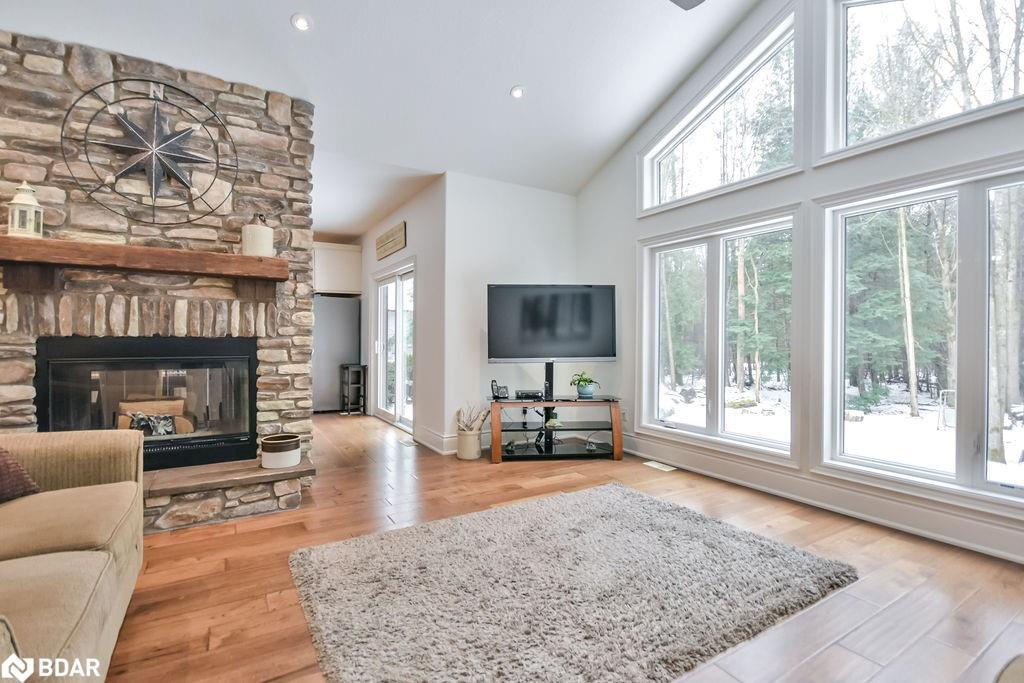 22 Marni Lane, Phelpston, ON - Indoor Photo Showing Living Room With Fireplace