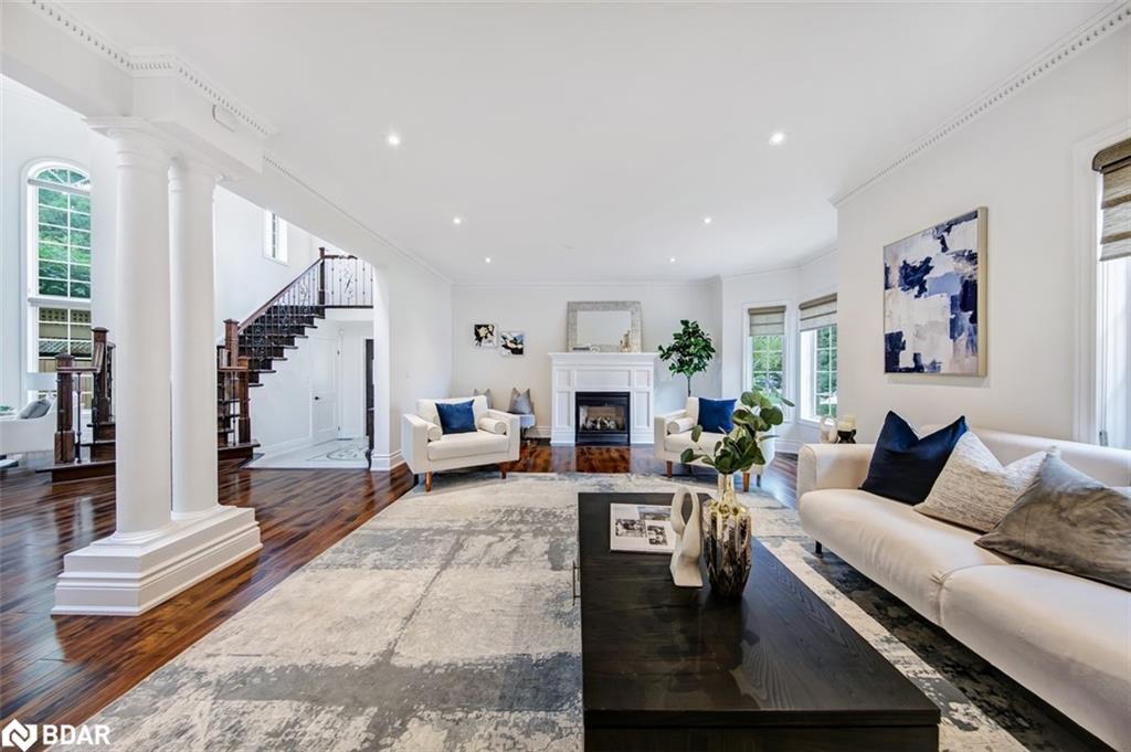 6 Colton Crescent S, Vaughan, ON - Indoor Photo Showing Living Room With Fireplace