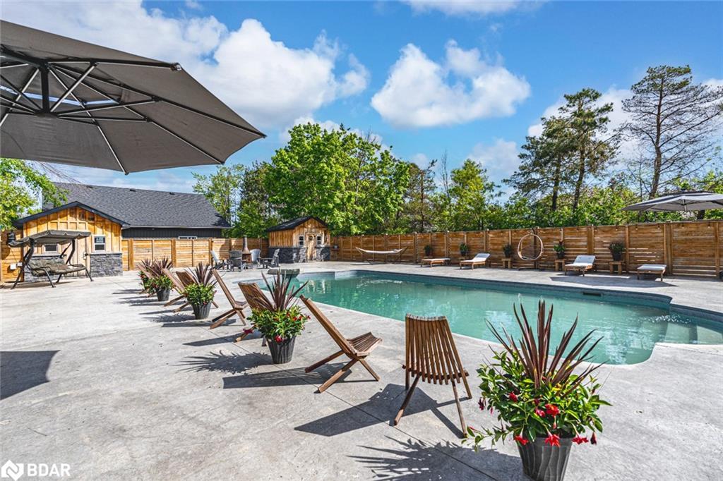 2484 Highway 11 S, Oro-Medonte, ON - Outdoor With In Ground Pool With Backyard