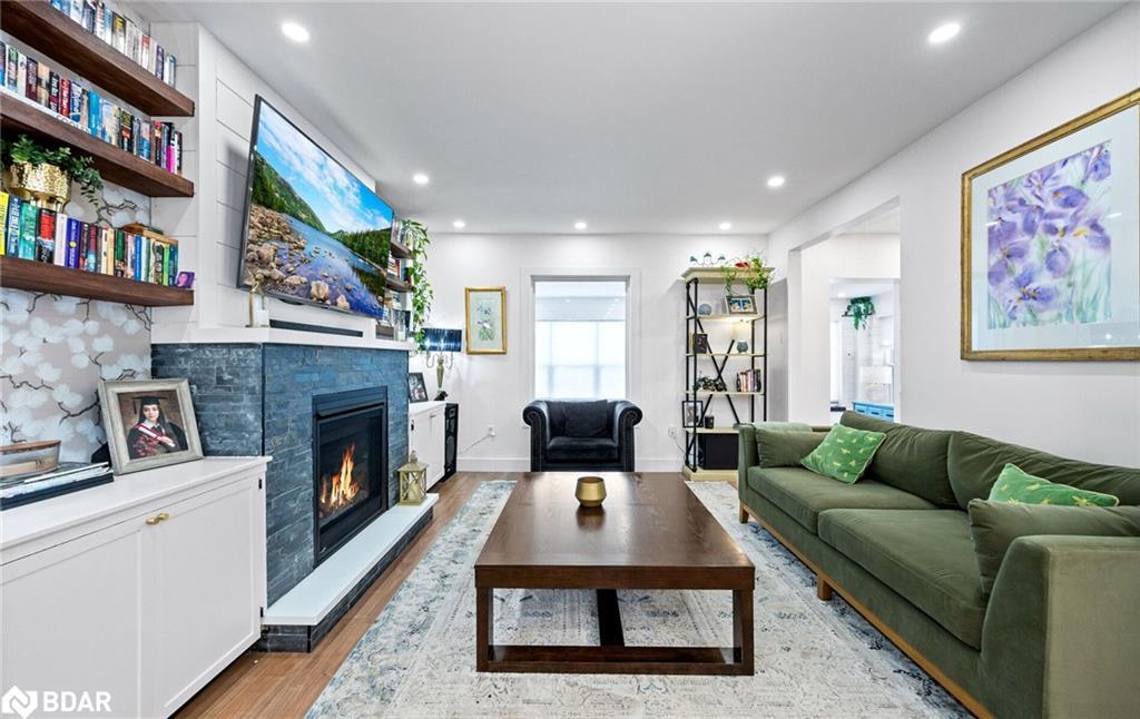 265 Arthur Street, Acton, ON - Indoor Photo Showing Living Room With Fireplace