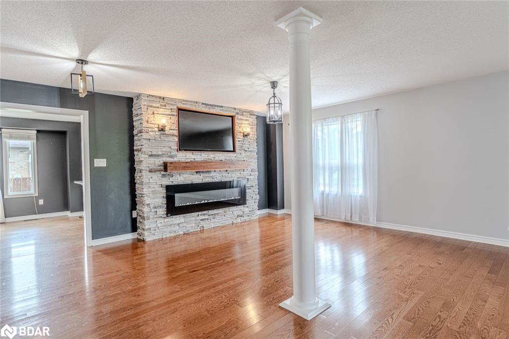 63 Wismer Avenue, Barrie, ON - Indoor Photo Showing Living Room With Fireplace