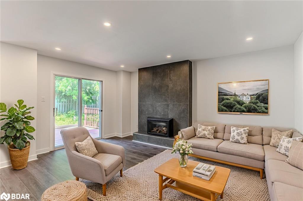 21 Autumn Lane, Barrie, ON - Indoor Photo Showing Living Room With Fireplace