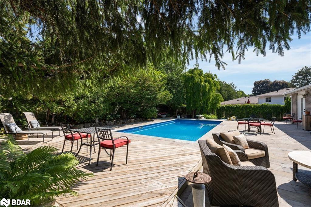 28 Larry Street, Caledon, ON - Outdoor With In Ground Pool With Deck Patio Veranda With Backyard