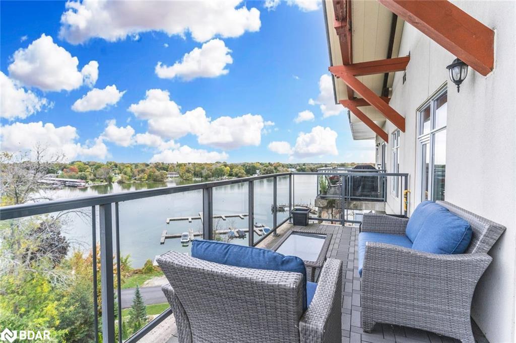 604-80 Orchard Point Road, Orillia, ON - Outdoor With Body Of Water With Balcony With View