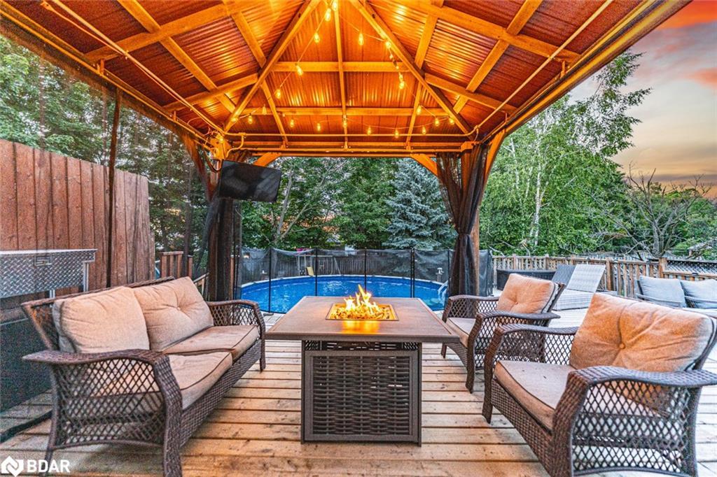 20 Pae Drive, Barrie, ON - Outdoor With Above Ground Pool With Deck Patio Veranda With Exterior