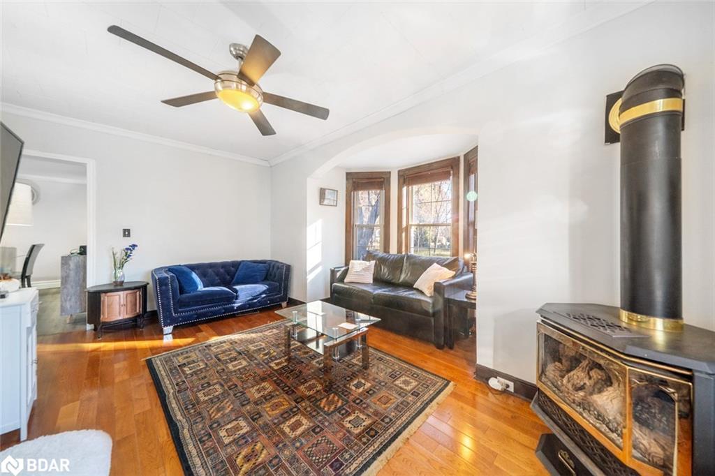57 Coldwater Road, Severn, ON - Indoor Photo Showing Living Room With Fireplace