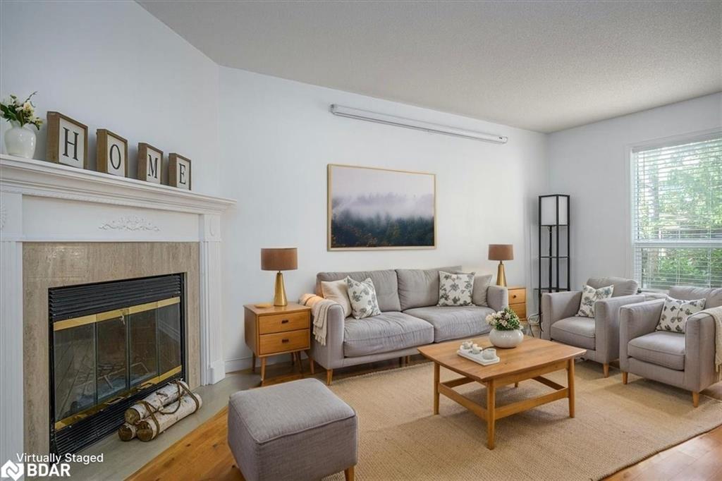 22 River Ridge Road, Barrie, ON - Indoor Photo Showing Living Room With Fireplace