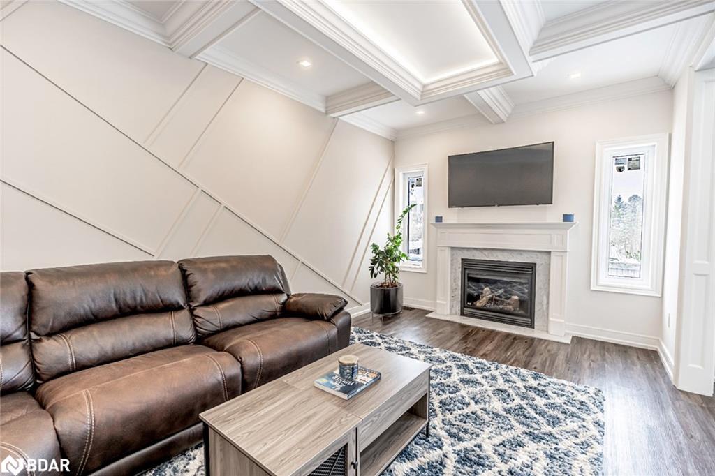 99 Mcintyre Drive, Barrie, ON - Indoor Photo Showing Living Room With Fireplace