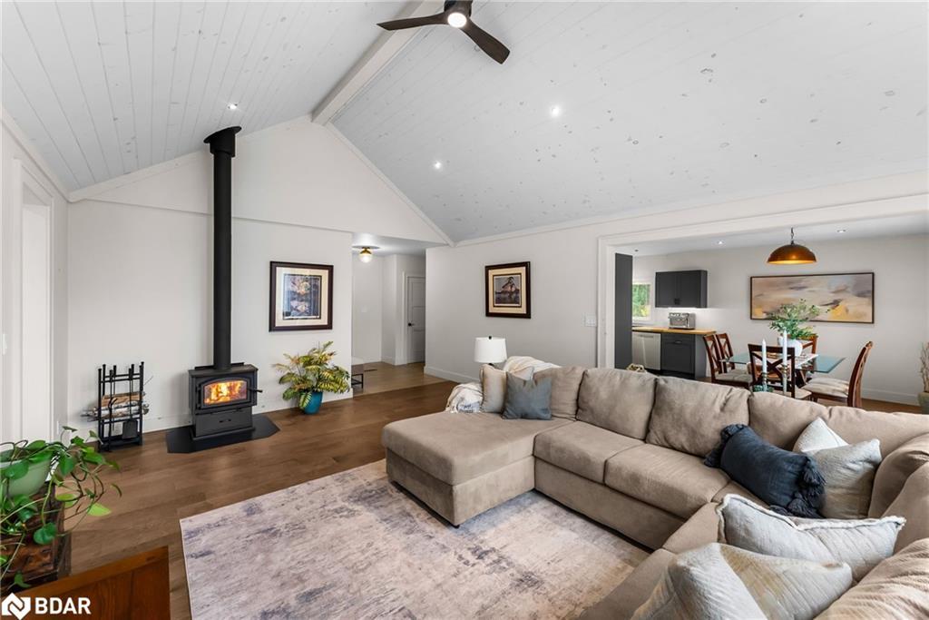 1698 Reay Road, Bracebridge, ON - Indoor Photo Showing Living Room With Fireplace