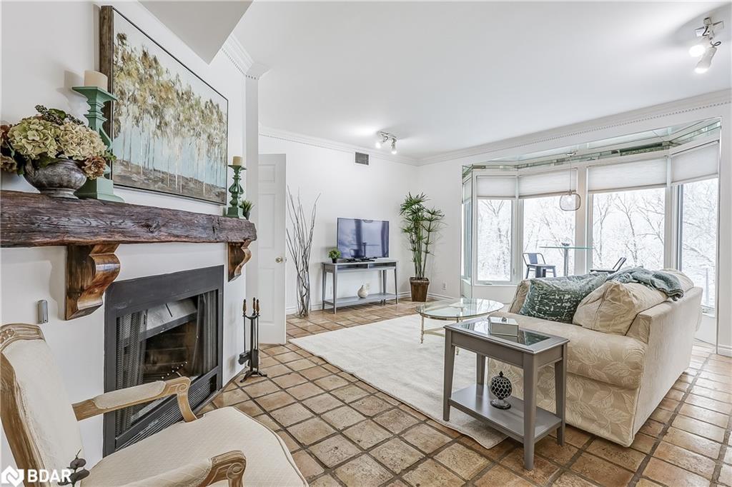 301-21 George Street, Aurora, ON - Indoor Photo Showing Living Room With Fireplace