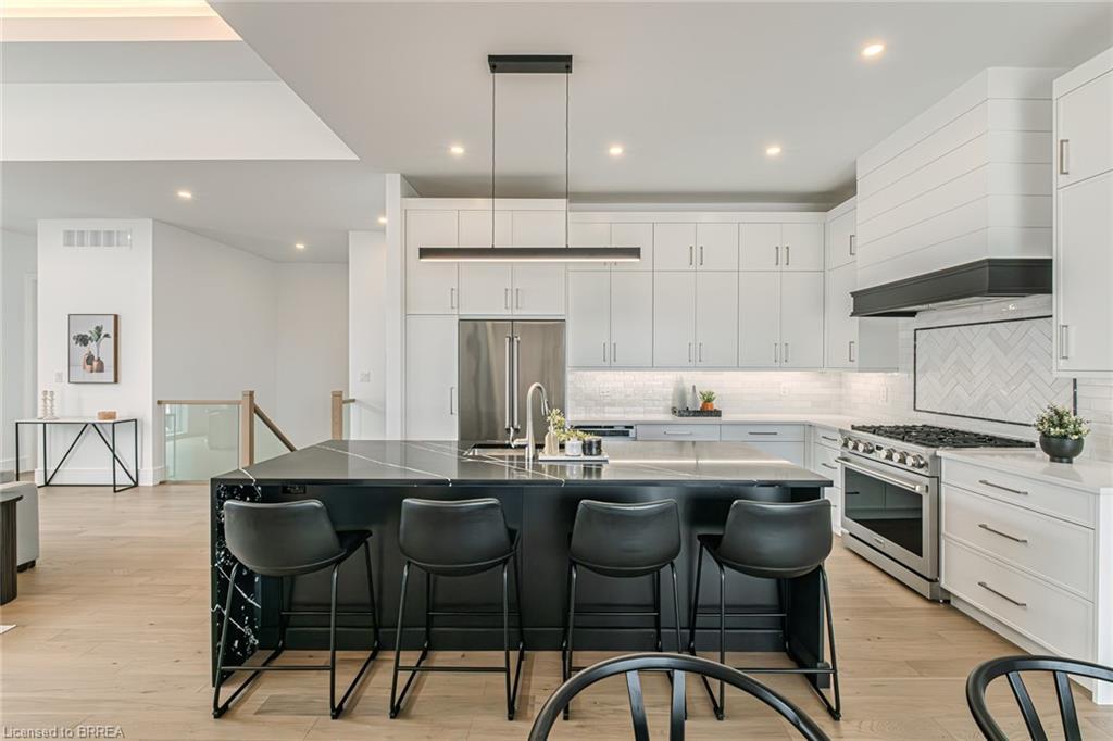 2 Hudson Drive, Brantford, ON - Indoor Photo Showing Kitchen With Stainless Steel Kitchen With Upgraded Kitchen