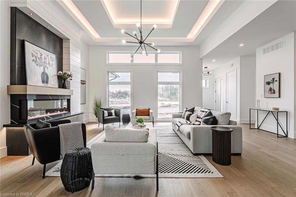 2 Hudson Drive, Brantford, ON - Indoor Photo Showing Living Room With Fireplace