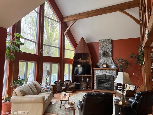 3302 Colin Street, Port Bruce, ON - Indoor Photo Showing Living Room With Fireplace