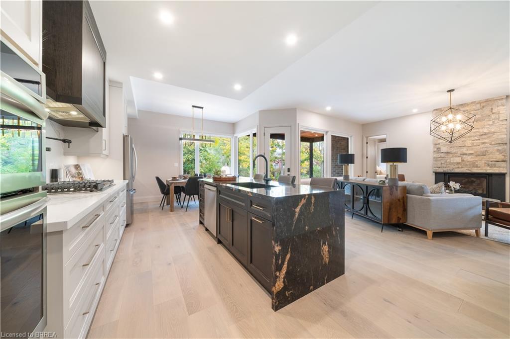 163 Parkside Drive, Brantford, ON - Indoor Photo Showing Kitchen With Upgraded Kitchen