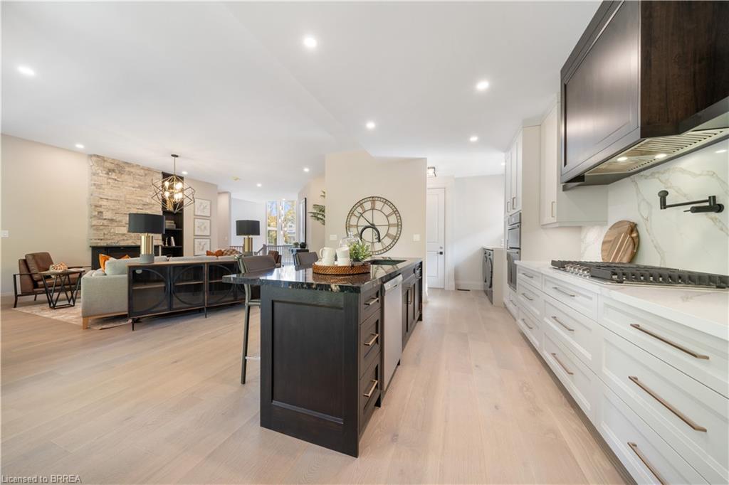 163 Parkside Drive, Brantford, ON - Indoor Photo Showing Kitchen With Upgraded Kitchen