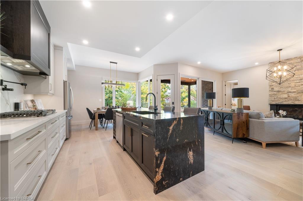 163 Parkside Drive, Brantford, ON - Indoor Photo Showing Kitchen With Upgraded Kitchen