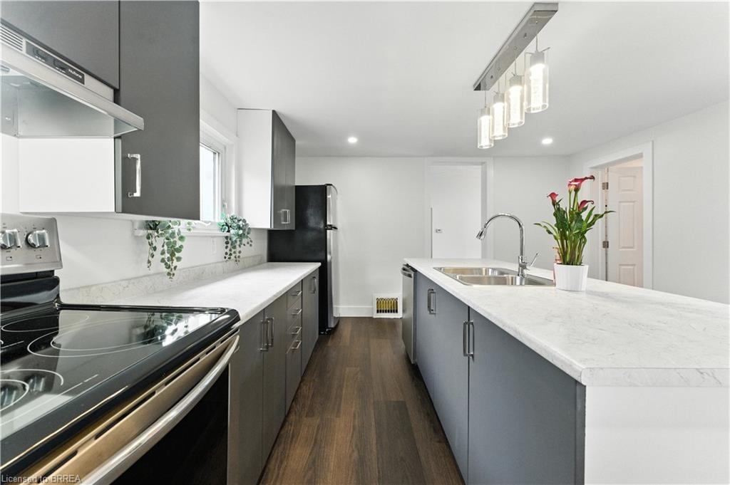 34 North Park Street, Brantford, ON - Indoor Photo Showing Kitchen With Double Sink With Upgraded Kitchen