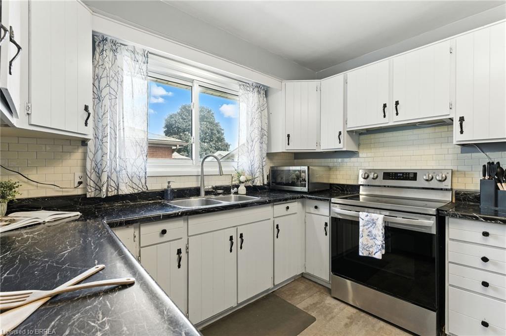22 Mccammon Street, Paris, ON - Indoor Photo Showing Kitchen With Double Sink