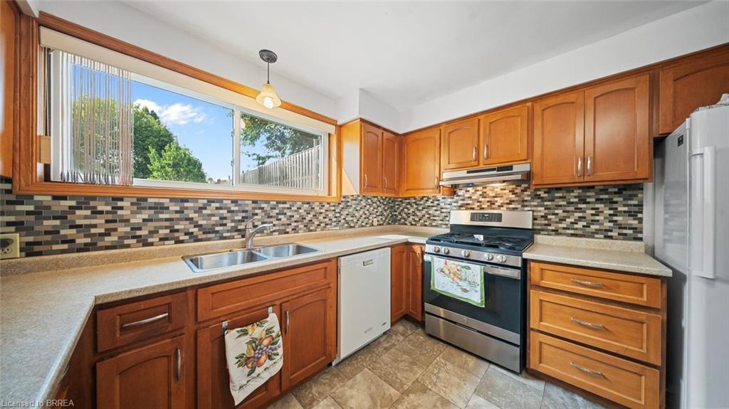 90 North Park Street, Brantford, ON - Indoor Photo Showing Kitchen With Double Sink