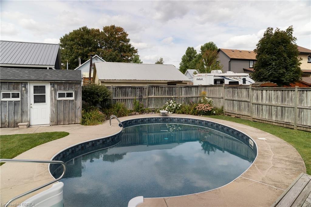 14 Elgin Street W, Norwich, ON - Outdoor With In Ground Pool With Backyard