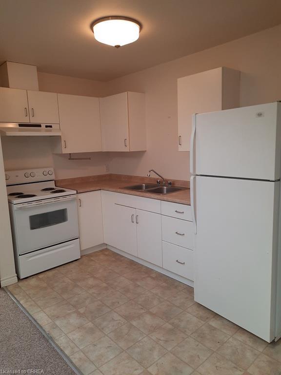 3-163 Market Street, Brantford, ON - Indoor Photo Showing Kitchen With Double Sink