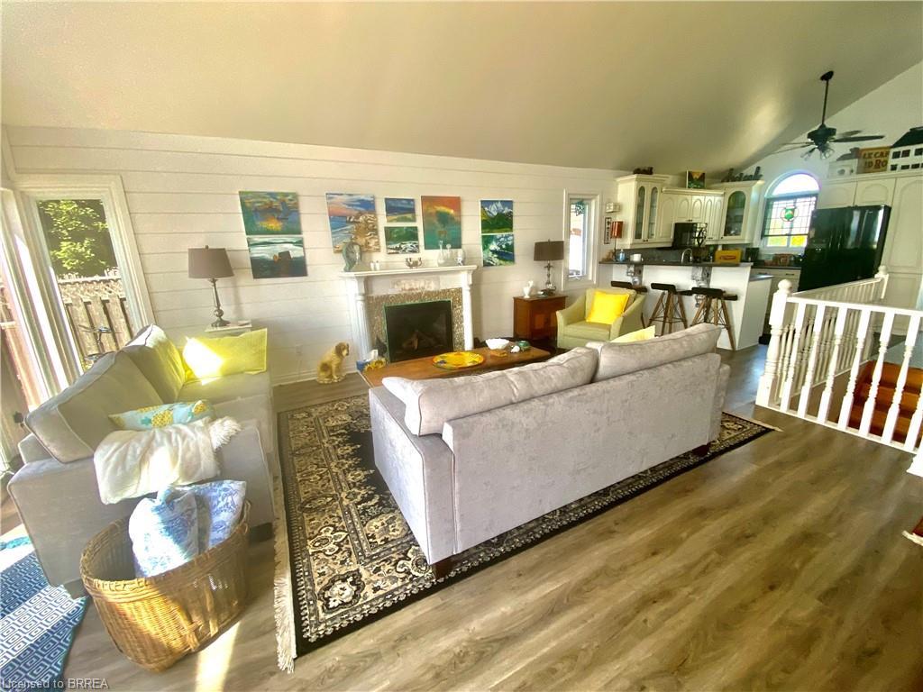 1034 South Coast Drive, Nanticoke, ON - Indoor Photo Showing Living Room With Fireplace