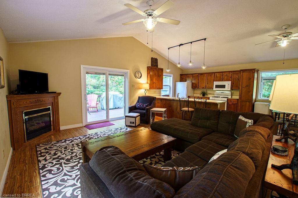 9928 Superior Street, Port Franks, ON - Indoor Photo Showing Living Room With Fireplace