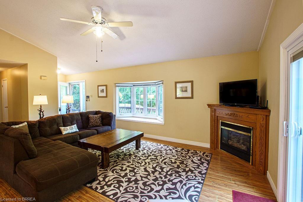 9928 Superior Street, Port Franks, ON - Indoor Photo Showing Living Room With Fireplace