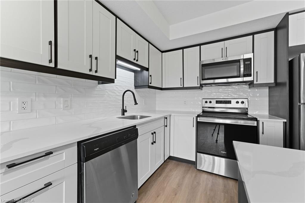 A17-160 Rochefort Street Street, Kitchener, ON - Indoor Photo Showing Kitchen With Stainless Steel Kitchen