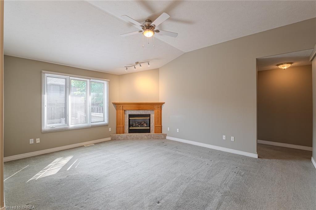 26 Macdonald Crescent, Brantford, ON - Indoor Photo Showing Living Room With Fireplace