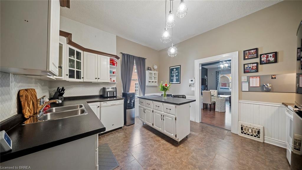 73 Superior Street, Brantford, ON - Indoor Photo Showing Kitchen With Double Sink