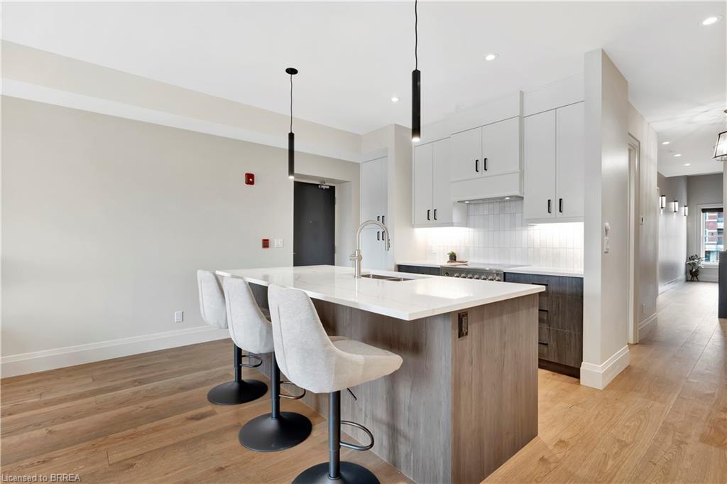 204-7 Grand River Street N, Paris, ON - Indoor Photo Showing Kitchen With Upgraded Kitchen