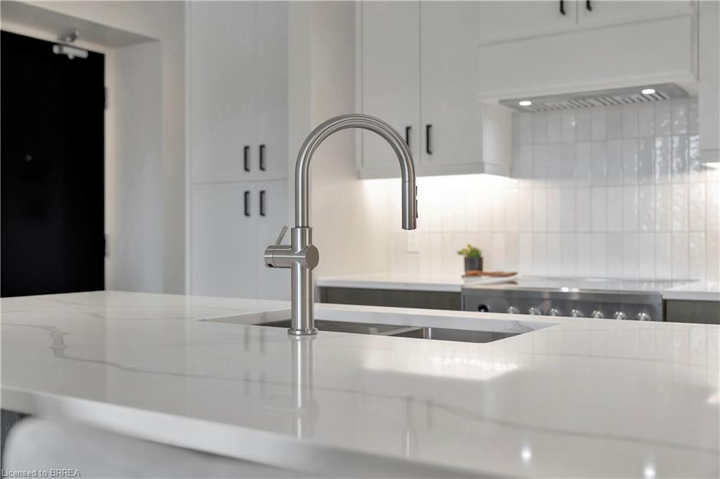 204-7 Grand River Street N, Paris, ON - Indoor Photo Showing Kitchen With Double Sink With Upgraded Kitchen