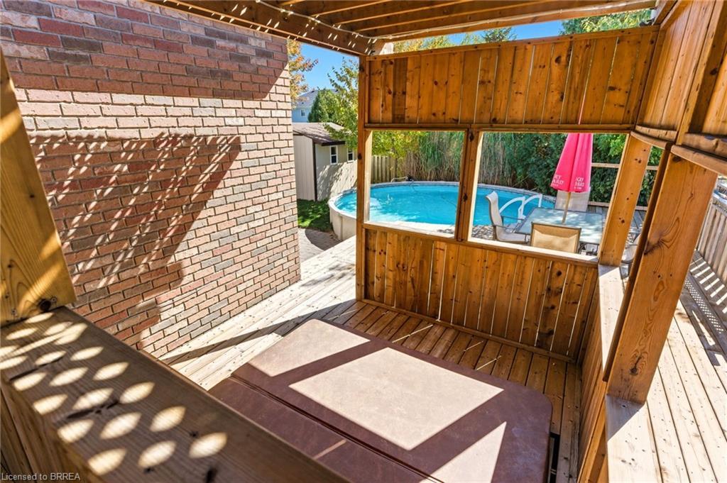 23 Garners Lane, Brantford, ON - Outdoor With Above Ground Pool