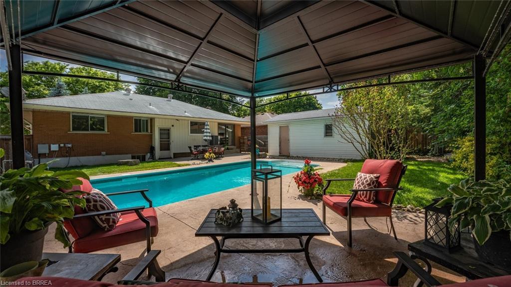 75 Pusey Boulevard, Brantford, ON - Outdoor With In Ground Pool With Exterior