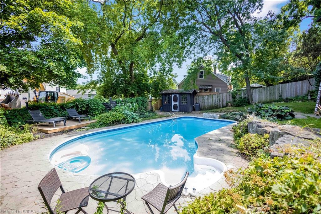 57 Main Street, Paris, ON - Outdoor With In Ground Pool With Backyard