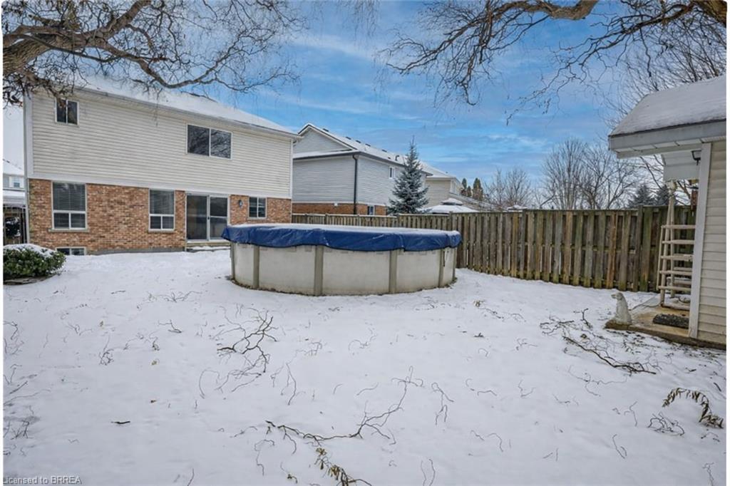 66 Gaydon Way, Brantford, ON - Outdoor With Above Ground Pool