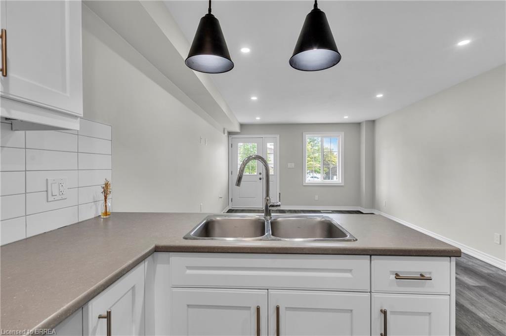 165 Grove Street, Simcoe, ON - Indoor Photo Showing Kitchen With Double Sink
