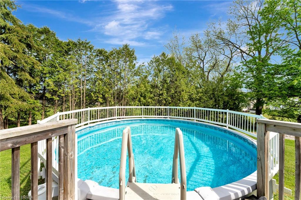1565 Old Brock Street, Vittoria, ON - Outdoor With Above Ground Pool With Backyard