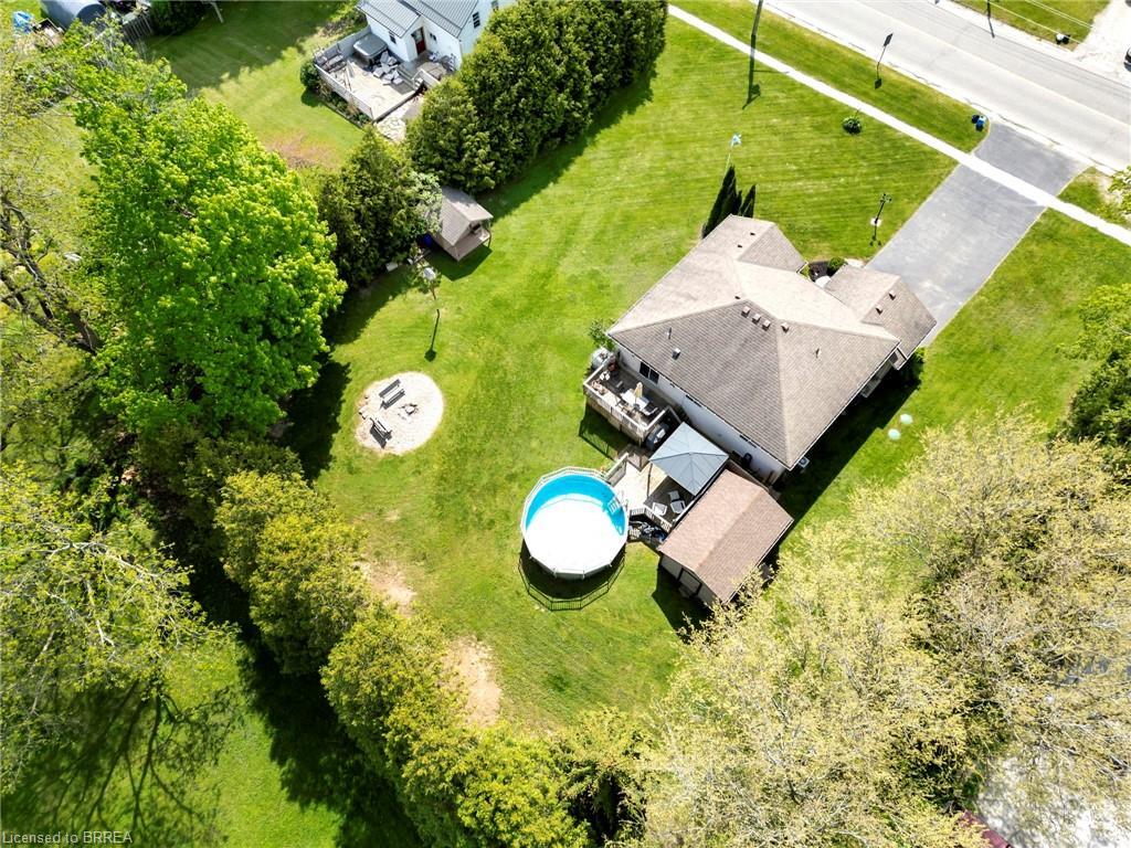 1565 Old Brock Street, Vittoria, ON - Outdoor With Above Ground Pool With View
