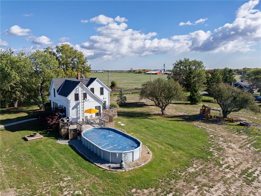 110 Cream Street, Fenwick, ON - Outdoor With Above Ground Pool With View