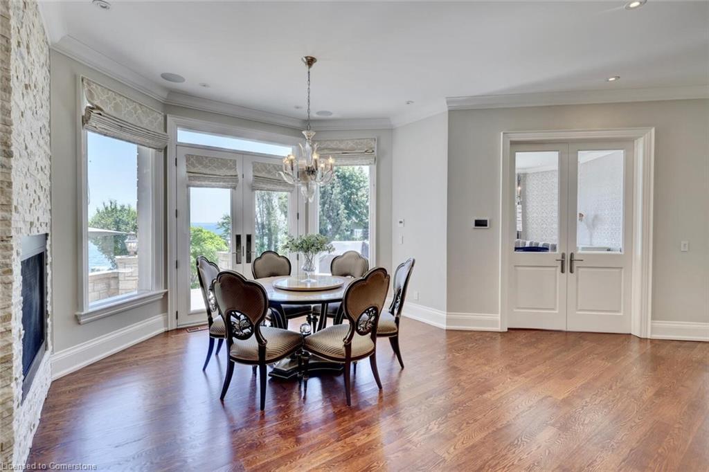 4038 Lakeshore Road, Burlington, ON - Indoor Photo Showing Dining Room With Fireplace