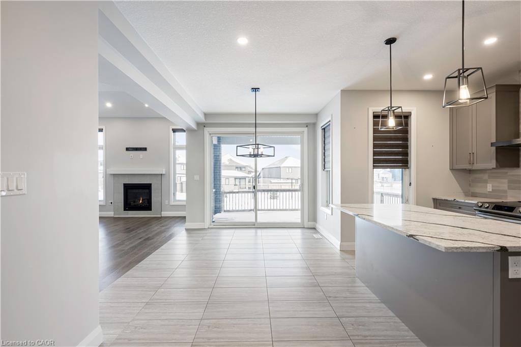 3 Grundy Crescent, Grand Valley, ON - Indoor Photo Showing Kitchen With Fireplace
