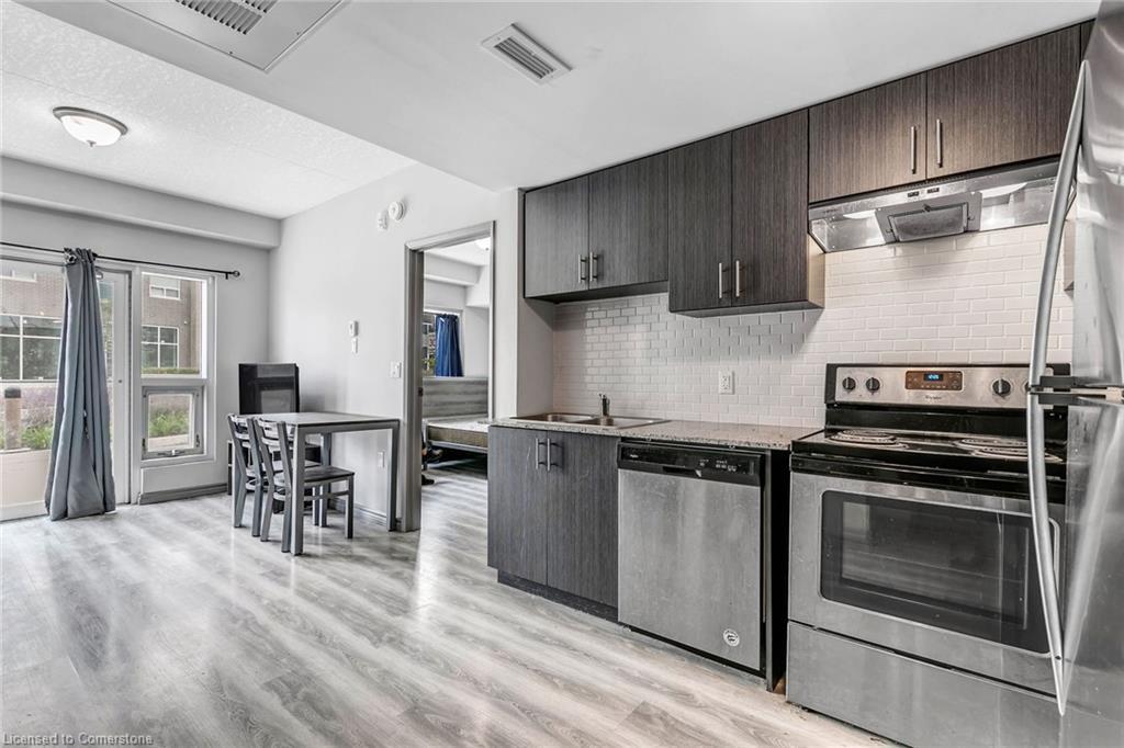 B02 In Building G-275 Larch Street, Waterloo, ON - Indoor Photo Showing Kitchen With Stainless Steel Kitchen With Upgraded Kitchen