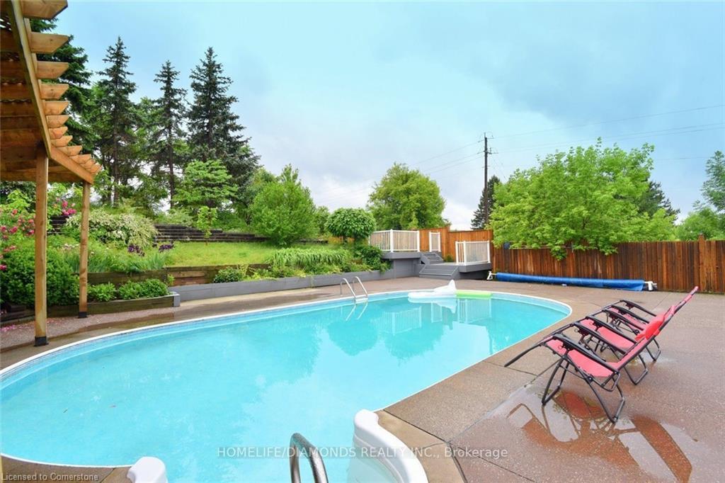 95 Birchpark Drive N, Grimsby, ON - Outdoor With In Ground Pool With Backyard