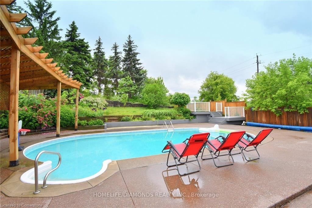 95 Birchpark Drive N, Grimsby, ON - Outdoor With In Ground Pool With Backyard