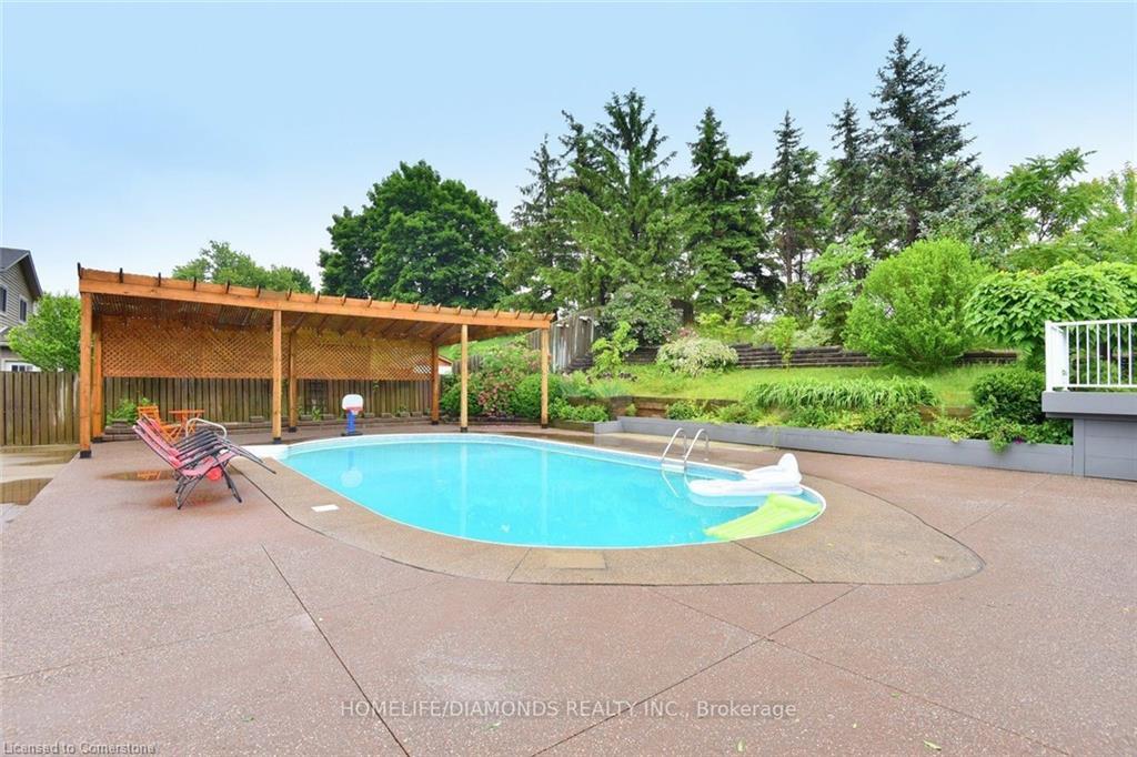 95 Birchpark Drive N, Grimsby, ON - Outdoor With In Ground Pool With Backyard