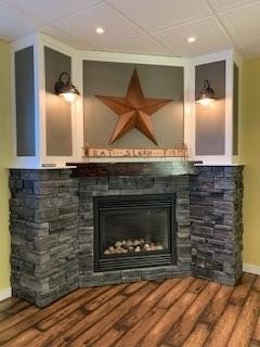 129, 13412 Lakeland Drive Drive, Rural Lac La Biche County, AB - Indoor Photo Showing Living Room With Fireplace