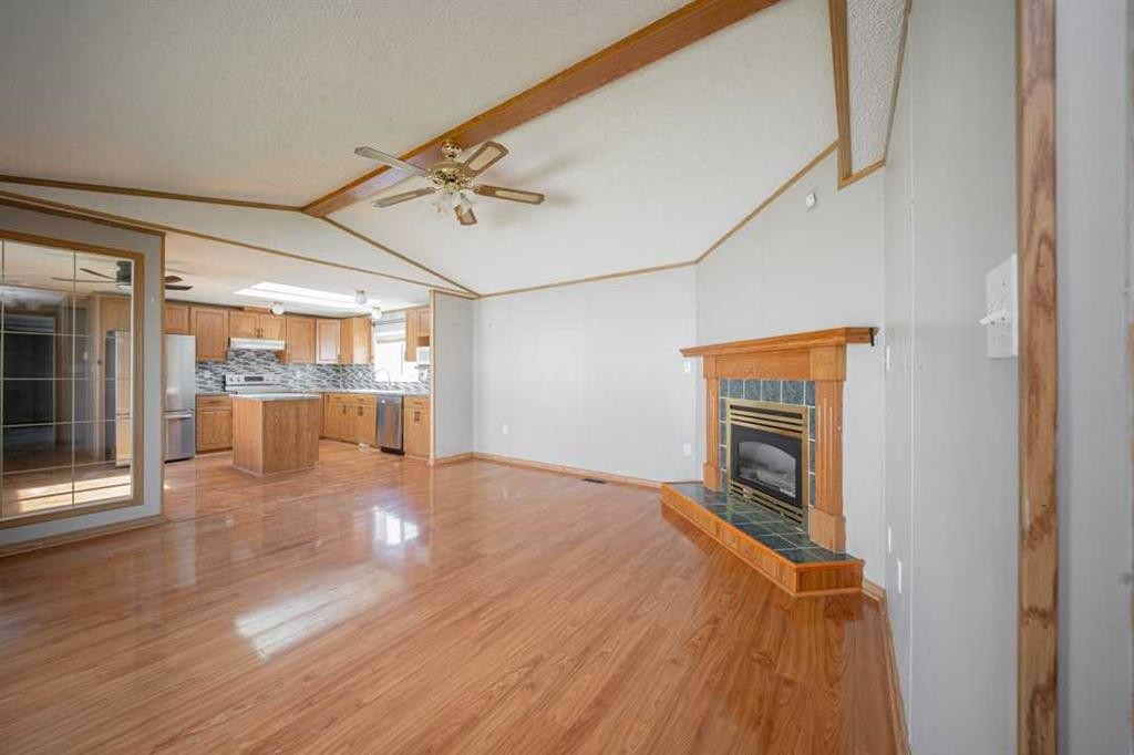 216 Cree Road, Fort Mcmurray, AB - Indoor Photo Showing Living Room With Fireplace