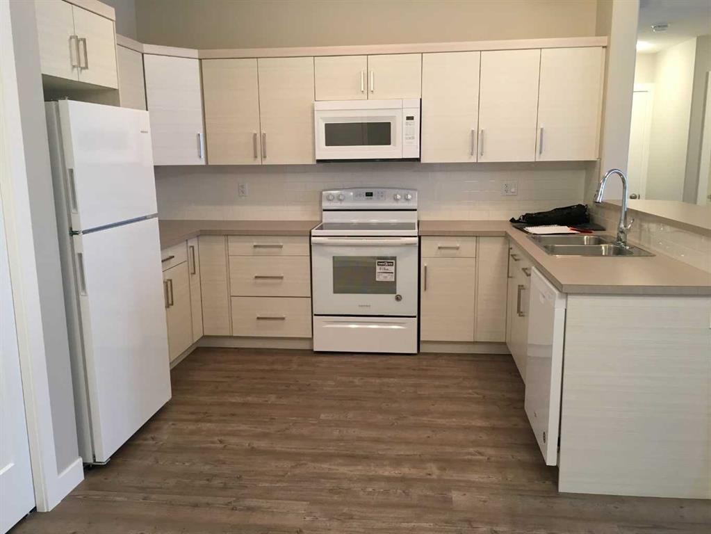 61 Maclean Close, Blackfalds, AB - Indoor Photo Showing Kitchen With Double Sink